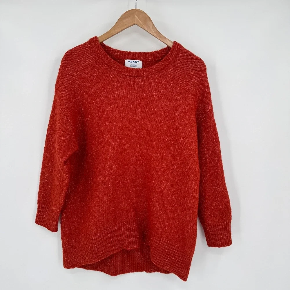 Old Navy Cozy Cocoon Orange Tunic Fox Long Sleeve‎ Sweater Women's SP